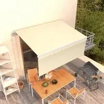 vidaXL Markise Automatisch Einziehbar mit Volant 3,5x2,5 m Creme