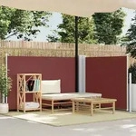 vidaXL Ausziehbare Seitenmarkise Braun 120 x 600 cm