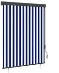 vidaXL Au&szlig;enrollo 140x250 cm Blau und Wei&szlig;