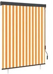 vidaXL Au&szlig;enrollo 140x250 cm Wei&szlig; und Orange