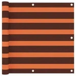 vidaXL Balkon-Sichtschutz Orange und Braun 90x600 cm Oxford-Gewebe