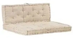 vidaXL Palettenauflagen 2 Stk. Baumwolle Beige