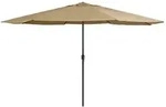 vidaXL Sonnenschirm mit Metall-Mast 390 cm Taupe
