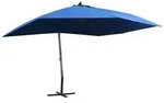 vidaXL Ampelschirm mit Holz-Mast 400x300 cm Blau