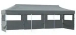 vidaXL Faltzelt Partyzelt Pop-Up mit 5 Seitenw&auml;nden 870x291x315 cm Anthrazit