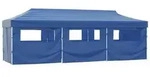 vidaXL Faltzelt Partyzelt Pop-Up mit 8 Seitenw&auml;nden 870x291x315 cm Blau
