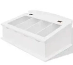 vidaXL Besteckschublade MDF Wei&szlig; Barocker Stil