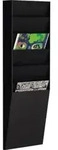Paperflow A4V1X6.01 Prospekthalter Schwarz DIN A4 Anzahl der F&auml;cher 6 1 St. (B x H x