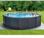 INTEX Aufstellpool Set Graphite Gray Panel 478x124 cm