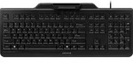 CHERRY Secure Board 1.0 USB Tastatur US-Englisch, QWERTY Schwarz Chipkarten-Leser