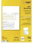 Sigel - SEPA-&Uuml;berweisungsformular - 250 Blatt