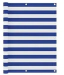 vidaXL Balkon-Sichtschutz Wei&szlig; und Blau 120x400 cm Oxford-Gewebe
