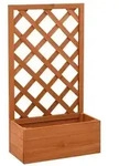 vidaXL Garten-Spalier mit Blumenkasten Orange 50x25x90 cm Tannenholz