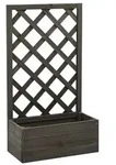 vidaXL Garten-Spalier mit Blumenkasten Grau 50x25x90 cm Tannenholz