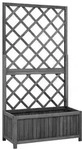 vidaXL Garten-Spalier mit Blumenkasten Schwarz 70x30x135 cm Tannenholz