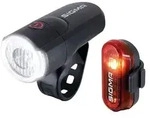 "SIGMA Batterie-Beleuchtung Set "Aura 30/Curve", LED, schwarz/rot (1 Set)"