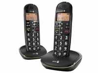 doro PhoneEasy 100w Duo Schnurloses Seniorentelefon Optische Anrufsignalisierung