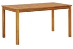 vidaXL Gartentisch 140x80x74 cm Massivholz Akazie