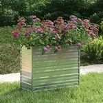 vidaXL Garten-Hochbeet 100x40x77 cm Verzinkter Stahl Silber
