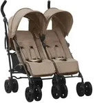 vidaXL Geschwisterwagen Taupe Stahl