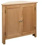 vidaXL Eckschrank 80x33,5x78 cm Massivholz Eiche