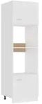 vidaXL Mikrowellenumbauschrank Lyon Wei&szlig; 60x57x207 cm Holzwerkstoff