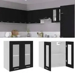 vidaXL H&auml;ngeglasschrank Lyon Schwarz 60x31x60 cm Holzwerkstoff