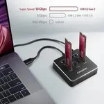 AXAGON ADSA-M2C NVMe Festplatten-Dockingstation mit Clone-Funktion