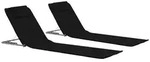 vidaXL Klappbare Strandmatte 2 Stk. Stahl und Stoff Schwarz