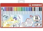 Premium-Filzstift mit Pinselspitze Pen 68 brush Etui VE=25 St&uuml;ck / 19 Farben