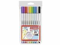Premium-Filzstift mit Pinselspitze Pen 68 brush Etui VE=10 Farben