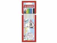 Premium-Filzstift mit Pinselspitze Pen 68 brush Etui VE=8 Farben