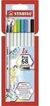 Fasermaler Pen 68 brush 8er Pappetui Filzstift flexibler Pinselspitze