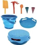 SCHILDKR&Ouml;T 7in1 Sand-Spielzeug Falteimer Set, blau