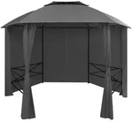 vidaXL Gartenpavillon mit Vorh&auml;ngen Sechseckig 360x265 cm