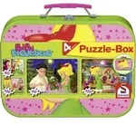 Metall Puzzlekofer, 2 x 60, 2 x 100 Teile, Bibi Blocksberg