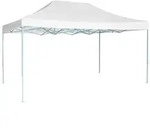vidaXL Profi-Partyzelt Faltbar 280x410x315 cm Stahl Wei&szlig;