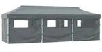 vidaXL Faltzelt Partyzelt Pop-Up mit 8 Seitenw&auml;nden 870x291x315 cm Anthrazit