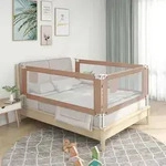 vidaXL Kleinkind-Bettschutzgitter Taupe 120x25 cm Stoff