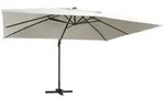 vidaXL Ampelschirm mit LED-Beleuchtung Alu-Mast 400x300 cm Sandwei&szlig;
