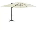 vidaXL Ampelschirm mit Aluminium-Mast 400x300 cm Sandwei&szlig;