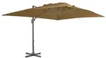 vidaXL Ampelschirm mit Aluminium-Mast 400x300 cm Taupe