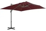 vidaXL Ampelschirm mit Aluminium-Mast 400x300 cm Bordeauxrot