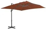 vidaXL Ampelschirm mit Aluminium-Mast 400x300 cm Terrakotta