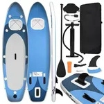 vidaXL SUP-Board-Set Aufblasbar Blau 300x76x10 cm