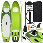 vidaXL SUP-Board-Set Aufblasbar Gr&uuml;n 300x76x10 cm