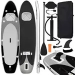 vidaXL SUP-Board-Set Aufblasbar Schwarz 300x76x10 cm