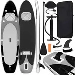 vidaXL SUP-Board-Set Aufblasbar Schwarz 330x76x10 cm