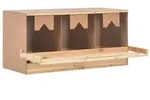 vidaXL Legenest f&uuml;r H&uuml;hner 3 F&auml;cher 96x40x45 cm Massivholz Kiefer