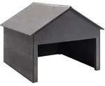 vidaXL Rasenm&auml;her Garage Grau 80x80x70 cm WPC